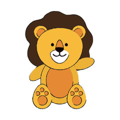 lion or stuffed cute animal icon image