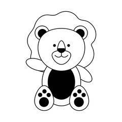 lion or stuffed cute animal icon image