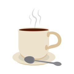coffee in mug with spoon icon image