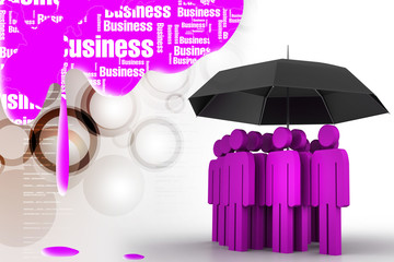 business people under an umbrella