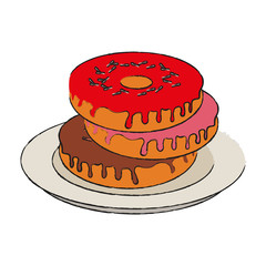 donut with sprinkles pastry icon image