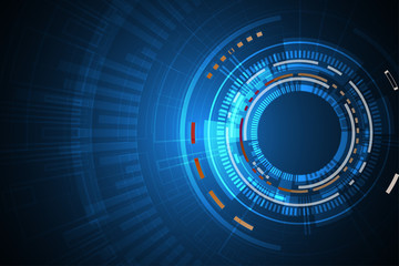 Vector technology on a blue background.