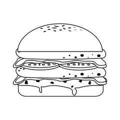 hamburger fast food icon image