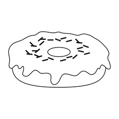 donut with sprinkles pastry icon image