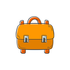 Vector hand drawn school backpack