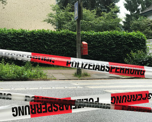 Polizeiabsperrung