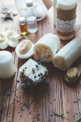 Homemade spa cosmetics and soap