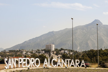 City of San Pedro de Alcantara, Andalusia, Spain - obrazy, fototapety, plakaty