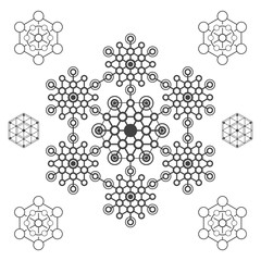Abstract hexagon signs. Hexagon figure. Template.