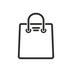 Shopping bag vector icon.