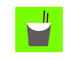 Chinese restaurant take away box.