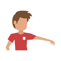 man moving arm fitness avatar icon image vector illustration design 