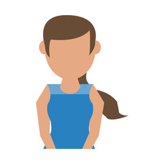 woman in sports outfit fitness avatar icon image vector illustration design 