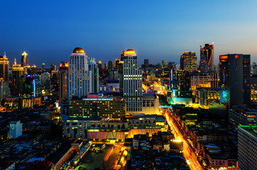 Fototapeta na wymiar View Building Bangkok in Thailand July 10, 2015.