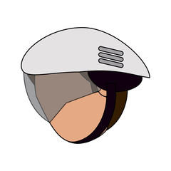 cyclist athlete sport avatar icon image vector illustration design 