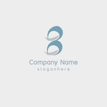 Simplify number eight element logo template