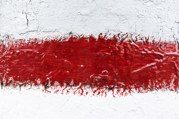 Painted metal texture with a red stripe
