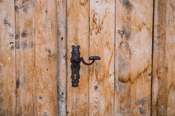 Old iron door handle
