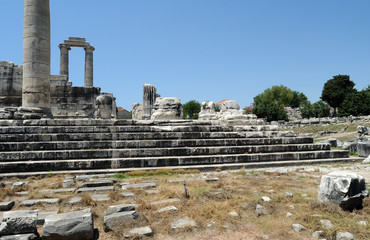 Stylobate du temple d'Apollon à Didymes en Anatolie