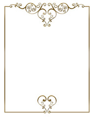 Simple ornamental decorative frame. 