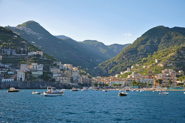 Fototapeta na wymiar Multilevel Maiori - the town of the Amalfi coast