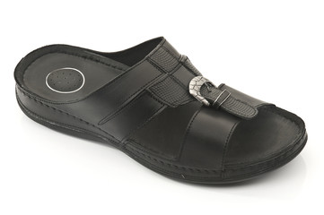 Isolated arabic design footwear on white background
