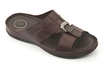 Isolated arabic design footwear on white background
