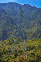 Obraz premium peru electric pole wires