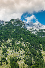 High mountains peaks in Slovenia Julian Alps
