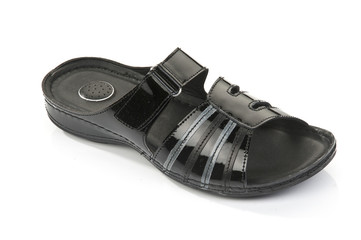 Isolated arabic design footwear on white background