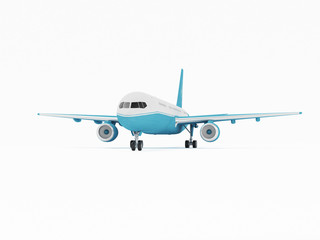Airplane isolated on a white background. 3D rendering