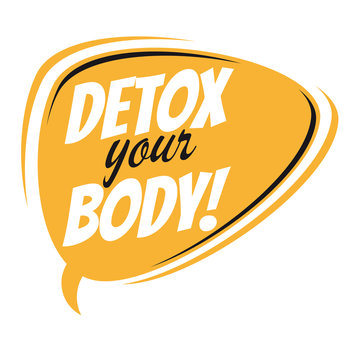 detox your body retro speech bubble