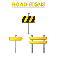 Set of road signs eps10 vector illustration