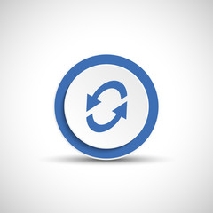Reload sign. Color arrow icon. Abstract vector arrow.