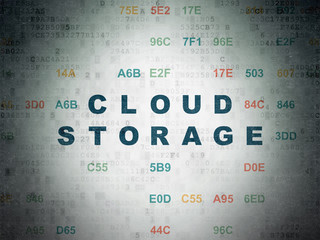 Security concept: Cloud Storage on Digital Data Paper background