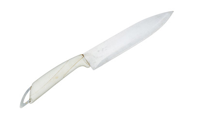 Kitchen knife isolated on white background with clipping path