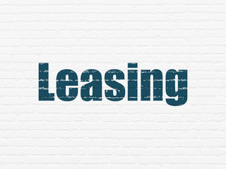 Obraz premium Business concept: Leasing on wall background