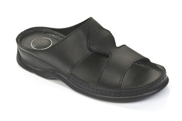 Isolated arabic design footwear on white background