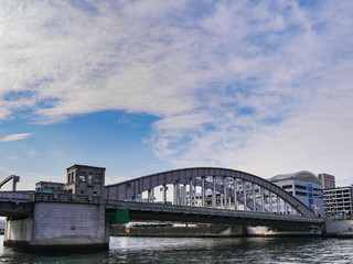 Fototapeta premium 東京都 中央区 勝どき橋 隅田川