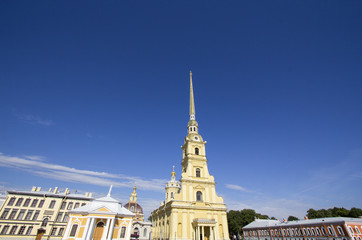 Peter and Paul fortress at summer , Sait Petersburg , Russia.