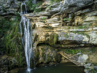 Fototapeta na wymiar Cascade at Set Gorgos -seven cascades- in the north of Catalonia