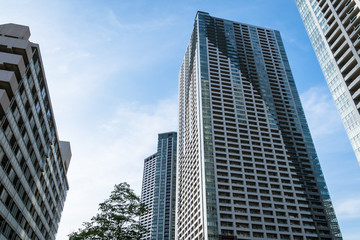 東京湾岸の都市風景　勝どきの高層住宅７