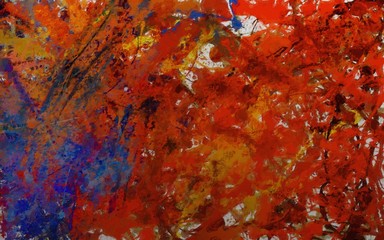 Obraz na płótnie Canvas Abstract art multicolor. Background grunge texture paint splashes red, beige