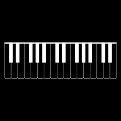 Fototapeta premium Piano keys icon .