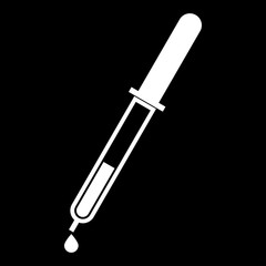 Pipette with drop icon .