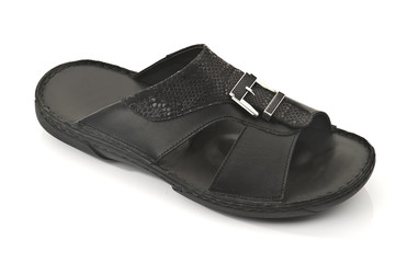 Isolated arabic design footwear on white background