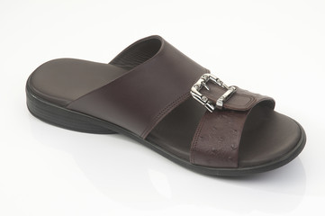 Isolated arabic design footwear on white background