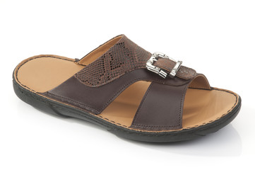 Isolated arabic design footwear on white background