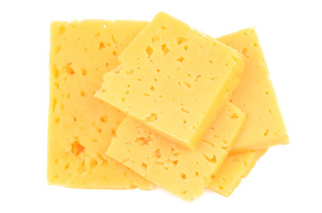 cheese on white background