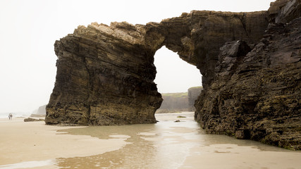 Rock arch in a beach